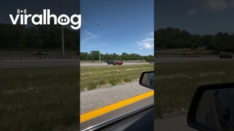Truck Drives Backwards On Ohio Freeway || ViralHog