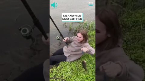 Fisher Gets Muddy But Saves Catch || ViralHog