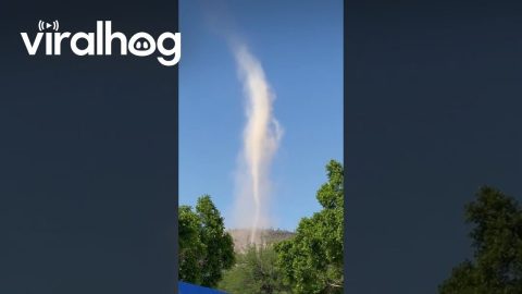 Dust Devil Dances in the Sky || ViralHog