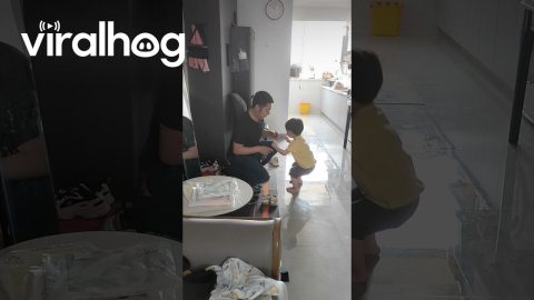 Father and Son Share Heartwarming Morning Ritual || ViralHog