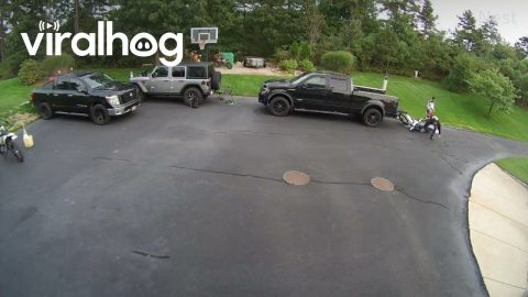 Dirt Bike Ramp Ditches Dude || ViralHog