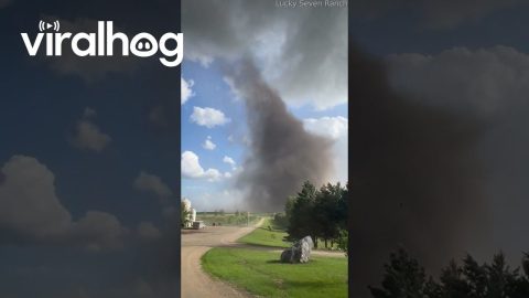 Tornado Touches Down in Manitoba || ViralHog