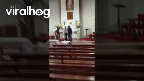 Priest Falls in Church || ViralHog