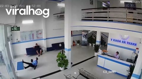 Man Runs Headfirst Into Glass Door || ViralHog
