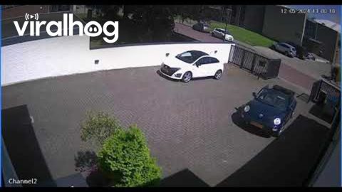 Car Rolls Itself Into a New Parking Spot || ViralHog