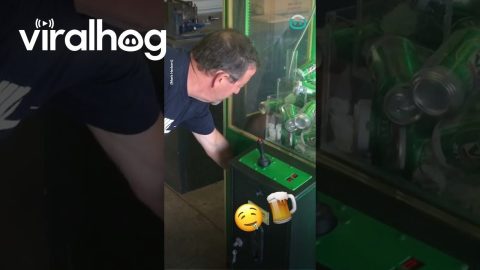 At-Home Beer Dispensing Claw Machine || ViralHog