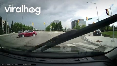 Turning Tesla Collides With SUV || ViralHog