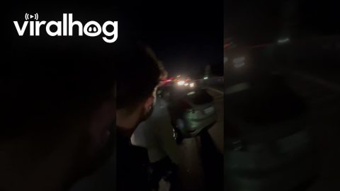 Hatfield Residents Push Flipped Car Back Over || ViralHog