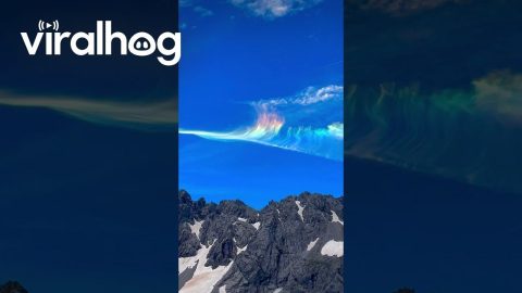 Rare Fire Rainbow Spotted By Hiker In Austria || ViralHog