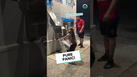 Dad Pranks Daughter at Ice Station || ViralHog