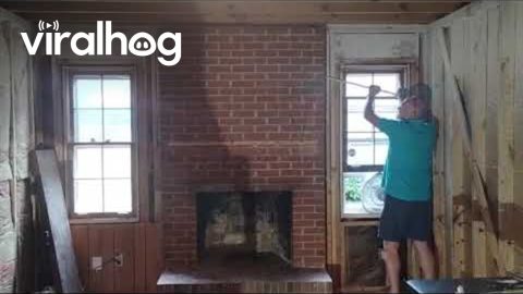 Fireplace Renovation Falls Through Floor || ViralHog