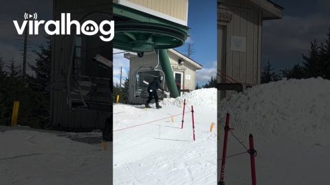 Why You Should Wear Your Skis on the Lift || ViralHog