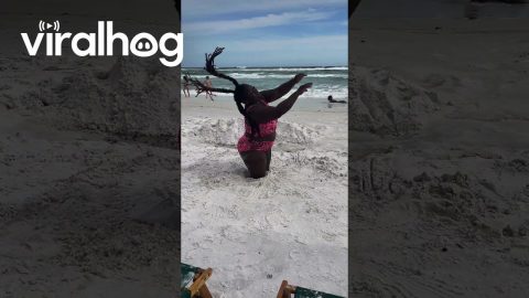 Silly Fun Time at the Beach || ViralHog