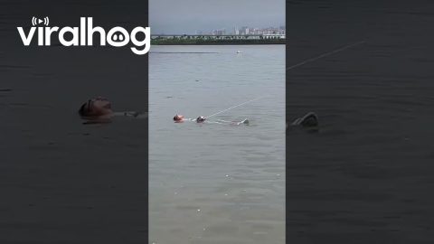 Fishing While Floating || ViralHog