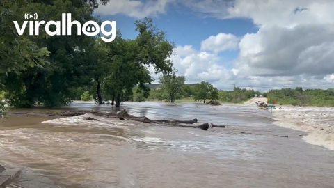 South Llano River Flooding at Junction, Texas || ViralHog