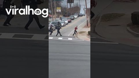 Running Man Flattened By Taser || ViralHog