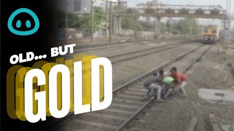 Men save Friend who is Stuck in Train Tracks || ViralHog