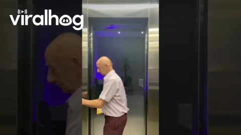 Elevator Trend Accidentally Records Elderly Resident || ViralHog