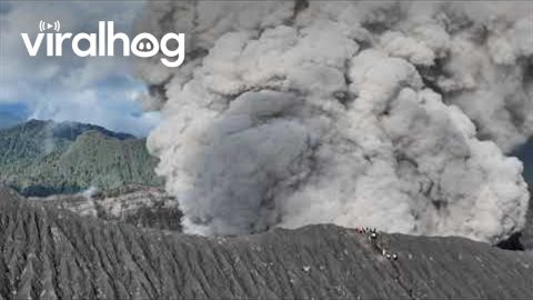 Dukono Mountain Volcano Erupts Gray Smoke || ViralHog