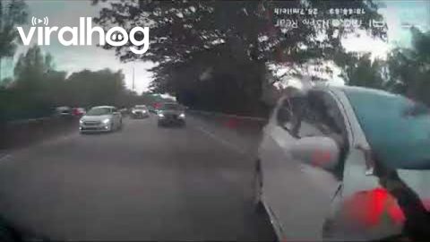 Dashcam Captures Rear-End Collision || ViralHog