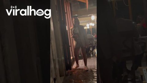Waiter Accidently Sneezes on Woman || ViralHog