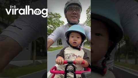 Boy Goes on Bike Ride With Dad || ViralHog