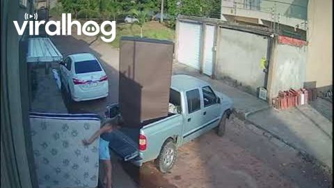 Mattress Moving Fail || ViralHog