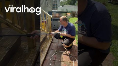 Power Washing Hack Using Tennis Ball || ViralHog