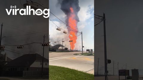 Pipeline Explosion in La Porte, Texas Forces Widespread Evacuations || ViralHog