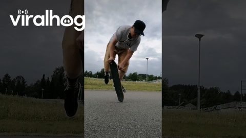 Pogo Handstand On Skateboard || ViralHog