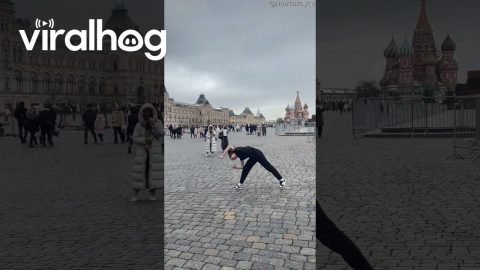 Red Square Stunt Falls Flat || ViralHog