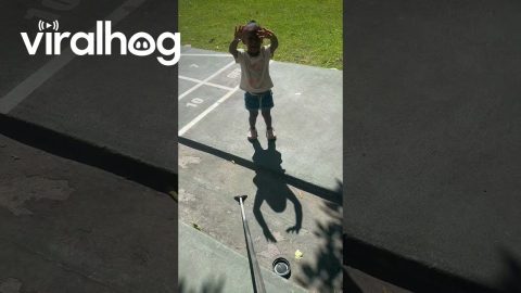 Girl Is Scared of Her Own Shadow || ViralHog