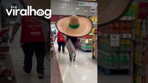 Man Dons a Giant Sombrero || ViralHog
