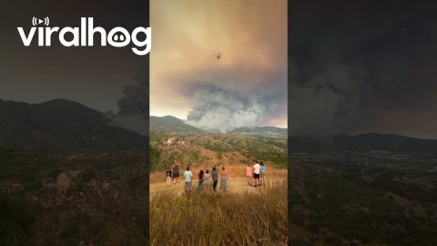 Airport Fire in Lake Elsinore, California || ViralHog