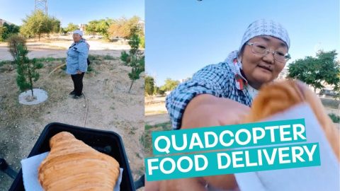 Quadcopter Delivers Food || ViralHog