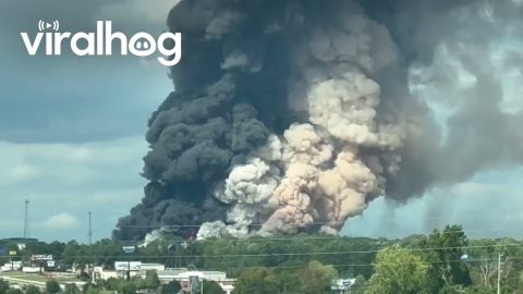 Chemical Fire At Georgia Biolab || ViralHog