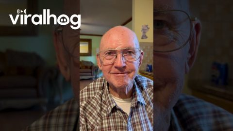 Papa Uses Tape to Hold His Glasses Up || ViralHog