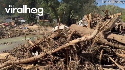 Hurricane Helene Aftermath in North Carolina || ViralHog