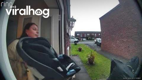 Mom Faceplants While Carrying Car Seat || ViralHog