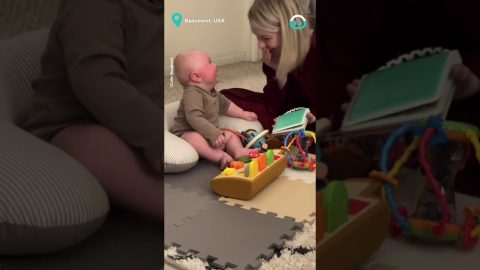 Baby in Hysterics over Book Closing || ViralHog