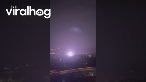 Sequence Of Power Lines Spark || ViralHog