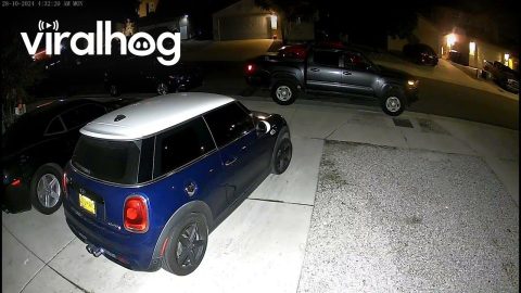 Security Camera Captures Loud Boom in Albuquerque Neighborhood || ViralHog