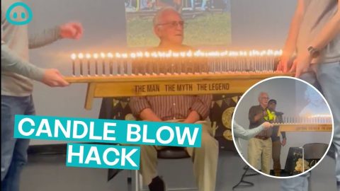 That's One Way To Blow Out 90 Candles || ViralHog