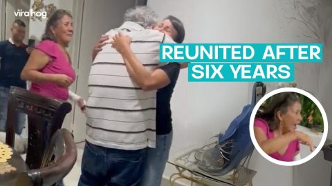 Surprising her Parents after 6 years away || ViralHog