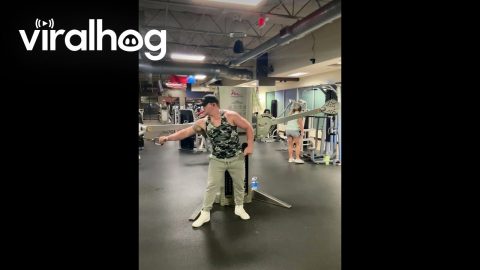 Getting Shoulder Checked by the Dual Cable Cross Machine || ViralHog