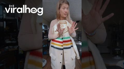 Woman Finds Vintage Hudson's Bay Jacket at Thrift Store || ViralHog