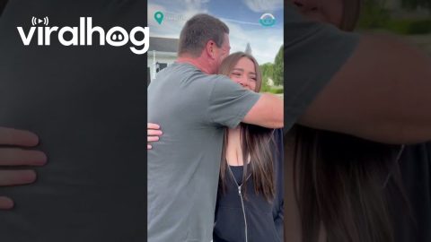 Dad Surprises Daughters Leaving for College || ViralHog