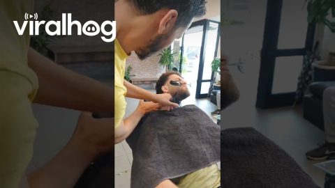 Man Has His Neck Hair Waxed || ViralHog