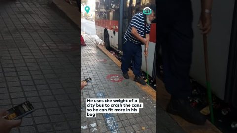 Man Discovers SMART way to Crush Cans || ViralHog