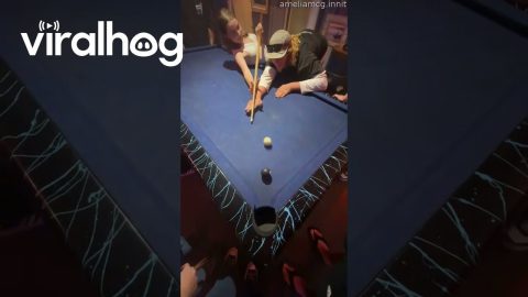 Girl Whiffs Game-Ending Pool Shot || ViralHog